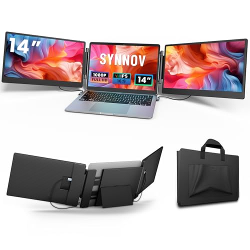 Portable Tri-Screen for Laptop （15inch) Virzen Triple Screen 15.6